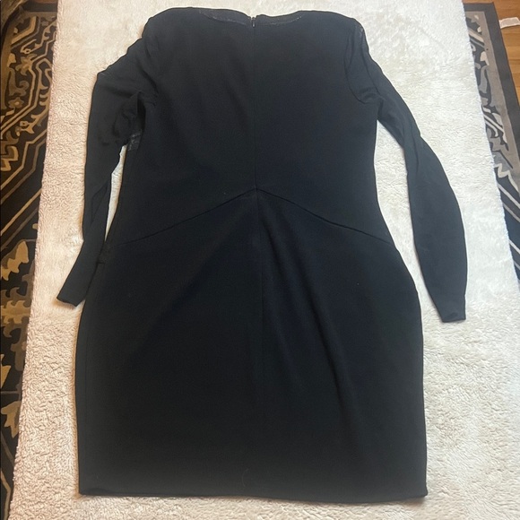 Elegant and Sexy Black Long Sleeve Dress Mesh and Glitter with Stretch sz 1X - Picture 8 of 11